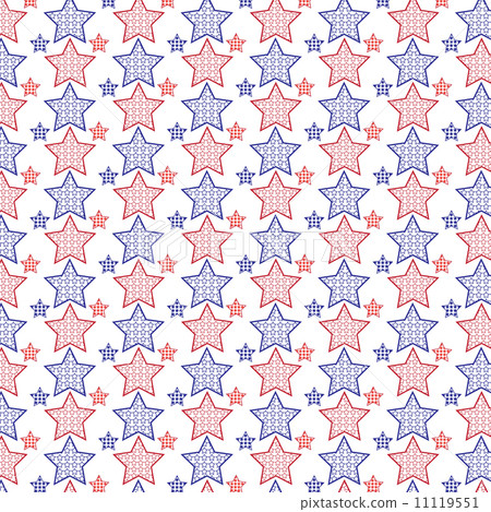 Seamless vector red and blue star pattern background Seamless vector red and blue star pattern background 11119551