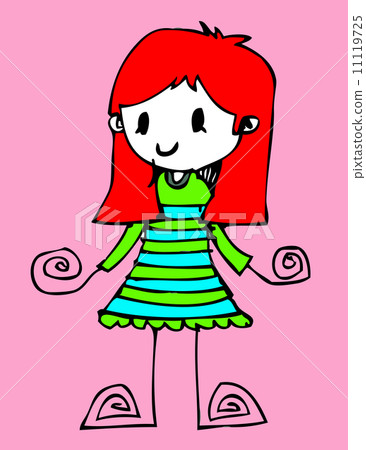 Cute cartoon people man and woman in Jaidee Family Style 11119725