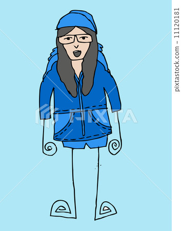 Cute cartoon people man and woman in Jaidee Family Style Cute cartoon people man and woman in Jaidee Family Style 11120181