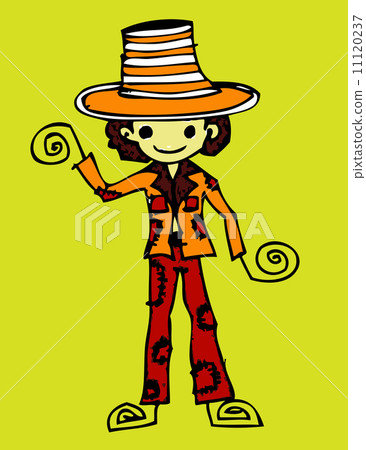 Cute cartoon people man and woman in Jaidee Family Style 11120237