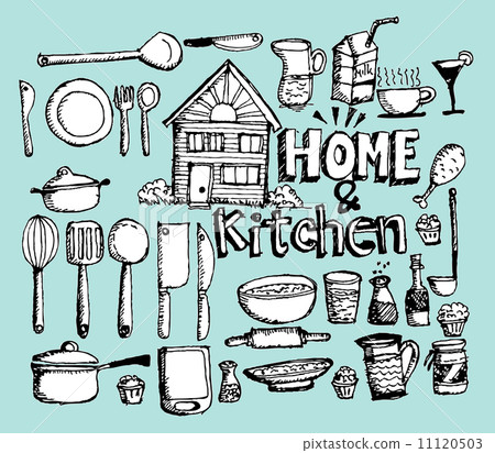sketch Kitchen elements doodle 11120503