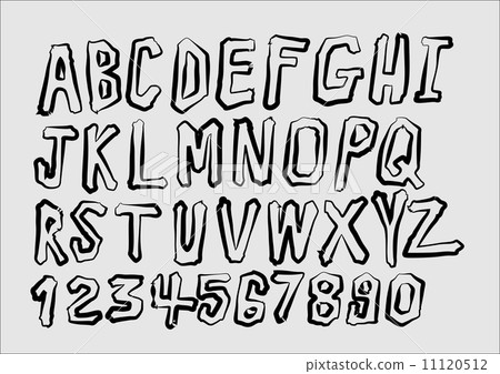 Font Sketch Hand drawing letters 11120512