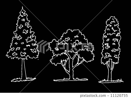 Set of trees with leaves - Stock Illustration [11120735] - PIXTA