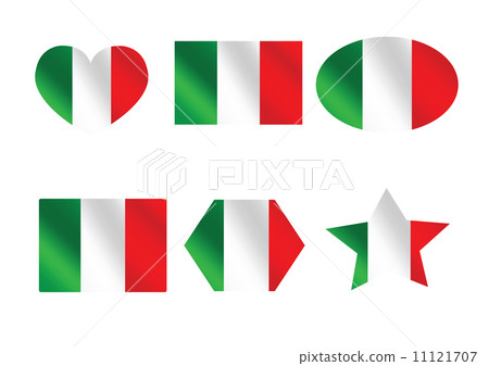 Italy flag icons theme idea for design 11121707