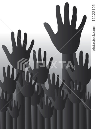 colorful silhouette hands background design colorful silhouette hands background design 11122103