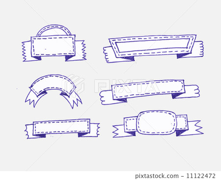 set of banners and ribbons set of banners and ribbons 11122472