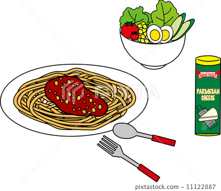 Meat sauce pasta salad powder cheese 11122887