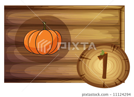 A wooden frame with one vegetable A wooden frame with one vegetable 11124294