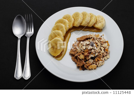 cereal with banana topped with honey to health cereal with banana topped with honey to health 11125448
