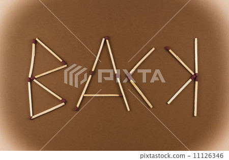 Word Back made of matchsticks 11126346