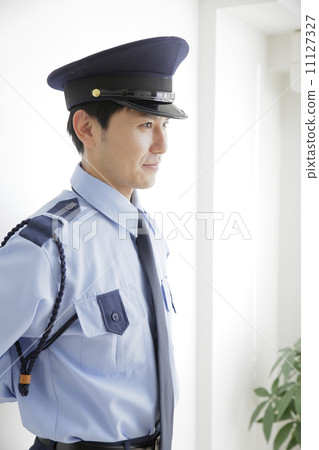 Stock Photo: security guard, guard man, construction sites