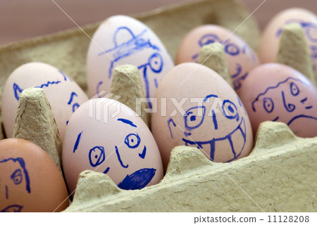 Face painted eggs 11128208