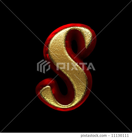 red velvet letter with gold on black background 11130111