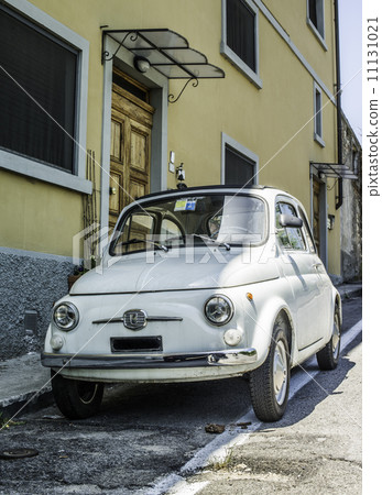 White small vintage Fiat Abarth 11131021