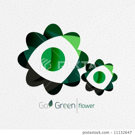 Green eco unusual background concept - flowers Green eco unusual background concept - flowers 11132647