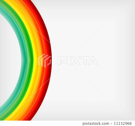 Rainbow color wave abstraction design template 11132966