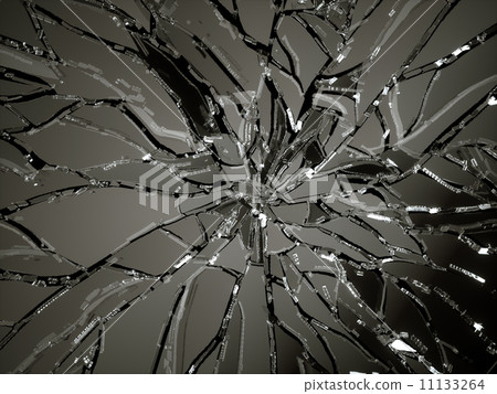 Demolished or shattered glass over black 11133264