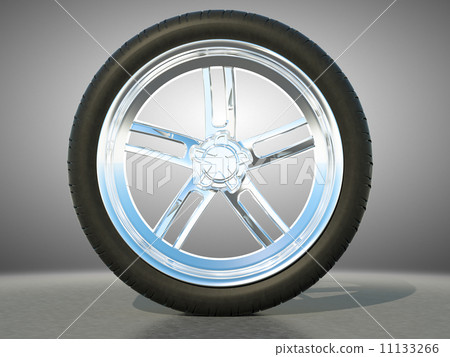 Automotive alloy wheel with tire 11133266