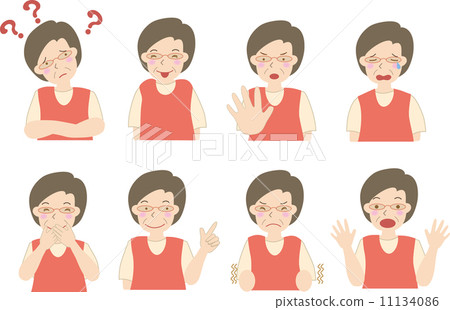 高級女性的面部表情 11134086