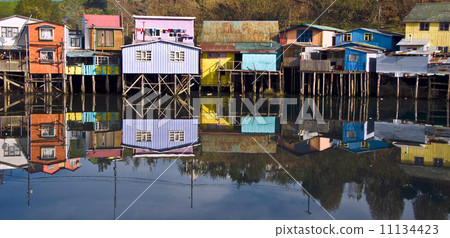 Palafitos Houses, Patagonia, Chiloe, Chile Palafitos Houses, Patagonia, Chiloe, Chile 11134423