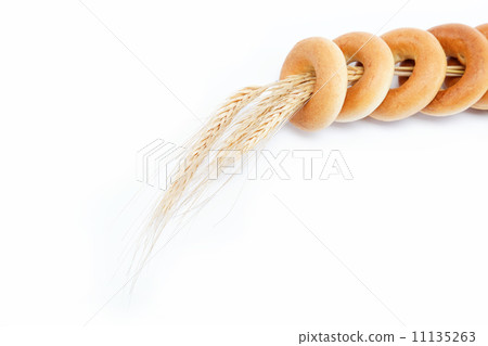 Bakery products. Bagels on a white background. Bakery products. Bagels on a white background. 11135263