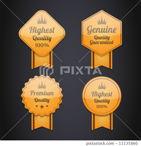 Vintage premium quality labels set. 11135860