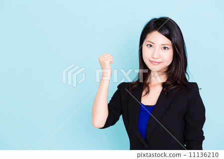 Business woman blue back image Business woman blue back image 11136210