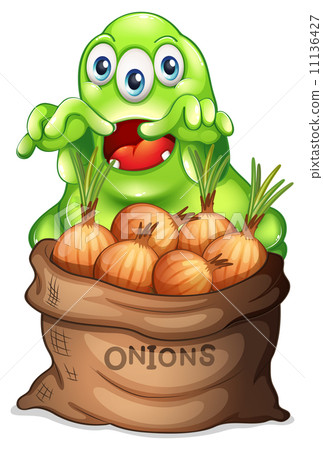 A sack of onions with a monster 11136427