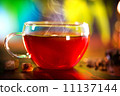 Cup of Healthy Tea over Nature Green background. Herbal Tea 11137144