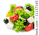 Mediterranean Salad. Greek Salad isolated on a White Background 11137145