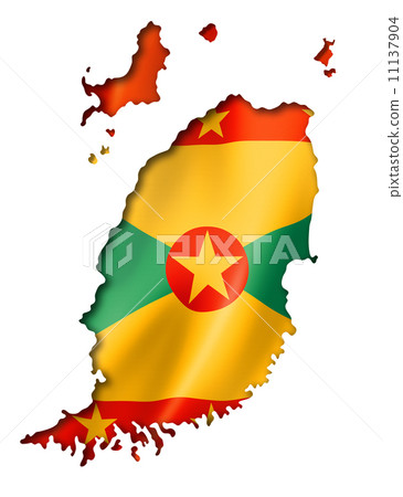 Grenada flag map Grenada flag map 11137904