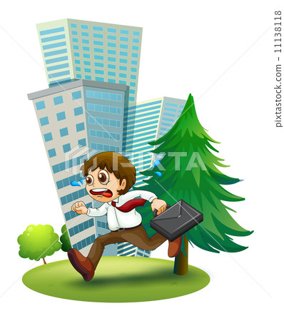 A late man running hurriedly 11138118