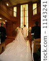 Wedding in a stained glass church 11143241
