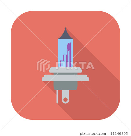Xenon car lamp flat icon 11146895