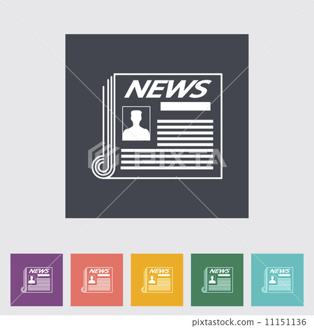 Newspaper flat icon. 11151136
