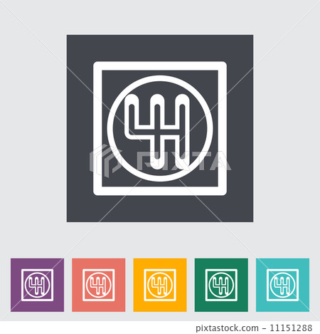 Gear single flat icon. Gear single flat icon. 11151288
