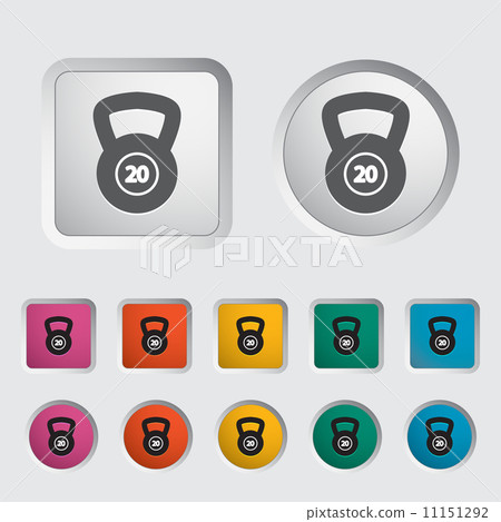 Sport weight single icon. 11151292