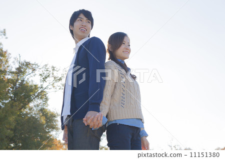 A couple connecting hands A couple connecting hands 11151380