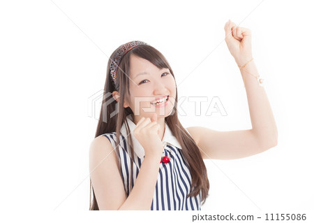 A pretty girls student who looks very happy with a full smile 11155086