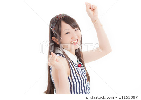 A pretty girls student who looks very happy with a full smile 11155087