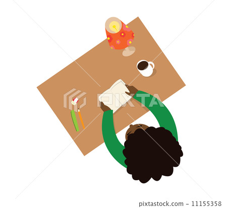 一個在桌子上讀書的人 一個在桌子上讀書的人 11155358