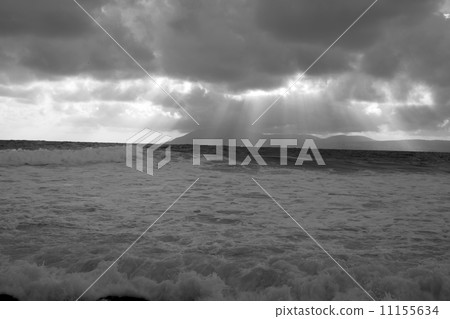 Sea landscape with sky and clouds 11155634