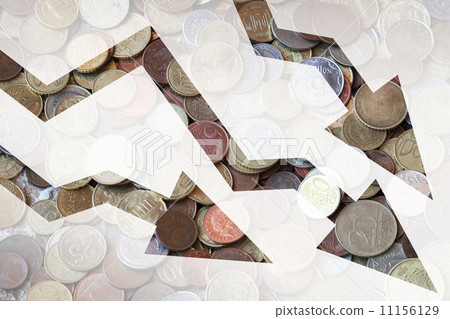 Different coins background with negative trends Different coins background with negative trends 11156129