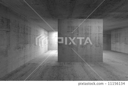 Abstract empty dark concrete interior. 3d render illustration 11156134