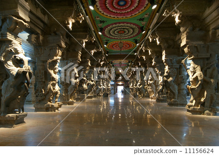 Inside of Meenakshi hindu temple in Madurai, India Inside of Meenakshi hindu temple in Madurai, India 11156624