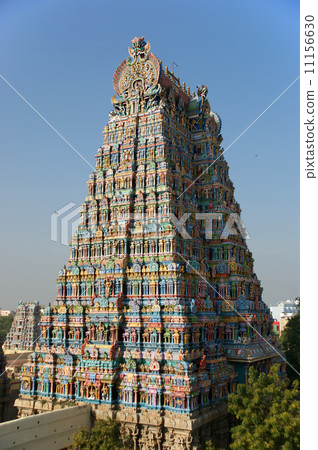 Meenakshi hindu temple in Madurai, Tamil Nadu, South India Meenakshi hindu temple in Madurai, Tamil Nadu, South India 11156630