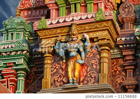Traditional statues of gods and goddesses in the Hindu temple 11156688