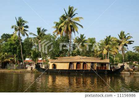 House boat in the Kerala (India) Backwaters. House boat in the Kerala (India) Backwaters. 11156986