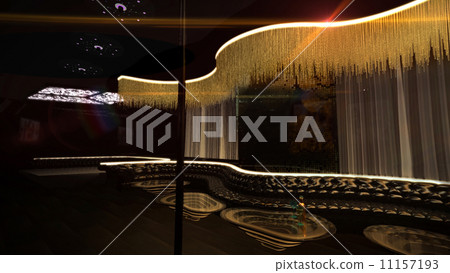 karaoke nightclub gold light 11157193