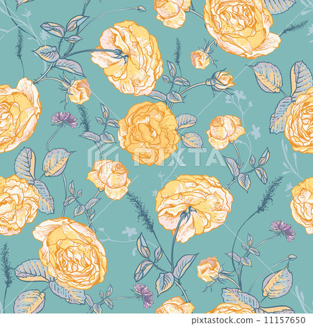 Beautiful Vintage Seamless Roses Background 11157650